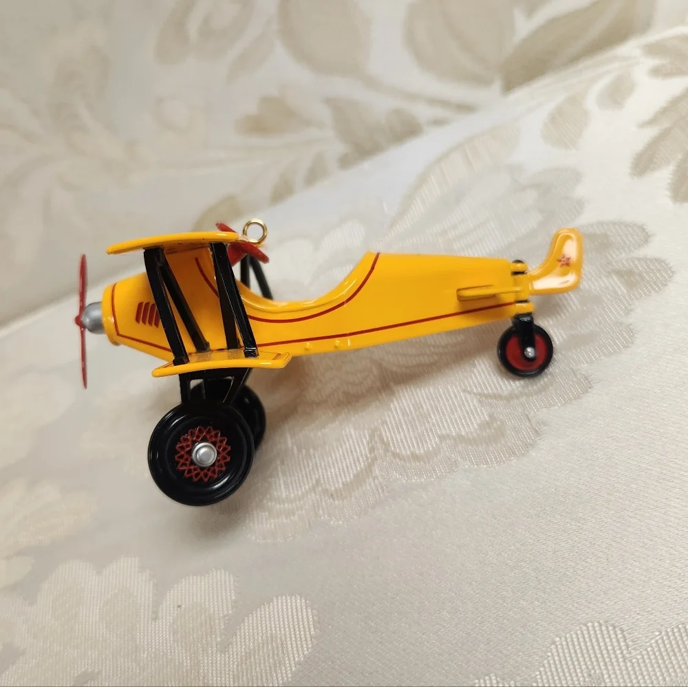 Hallmark Keepsake Ornaments Lot Tin Hot Air Balloon 1930 Biplane Lone Ranger